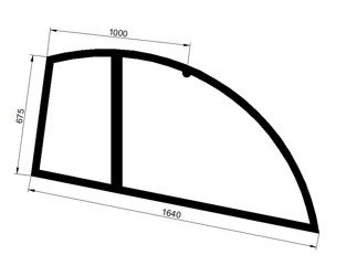 szyba do ładowarki Haulotte - boczna prawa 2326010160