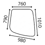 szyba Case - boczna przednia prawa KHN3079 (3101)