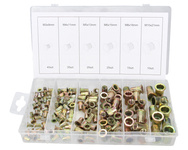 nitonakrętki stalowe zestaw 150 szt w zamykanym pojemniku