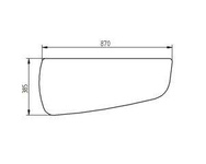 szyba koparka Liebherr - drzwi dolna 7028830 (2909)