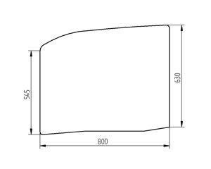 szyba ładowarka teleskopowa Manitou - drzwi górna tylna 704997 (2962)