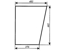 szyba do ciągnika MF-255 kabina Lubsko typ KBMF/1 - drzwi dół (lewa, prawa) (40)