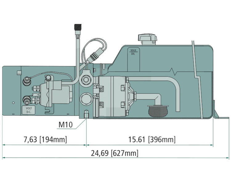 Agregat hydrauliczny 12V-1,8kW-6,5L Chapel