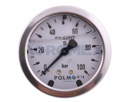 Manometr glicerynowy M63 100 bar tylne przyłącze G1/4" POLMO