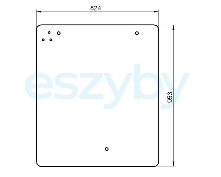 szyba Merlo Panoramic - przednia zielona 044164 (2642)