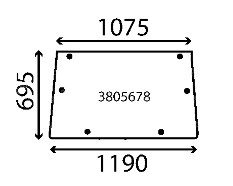 szyba Massey Ferguson seria 3000 - przednia 3582711M1 (3256)