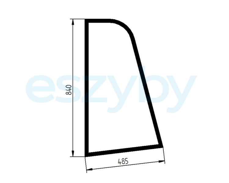 szyba ładowarka teleskopowa Manitou - boczna lewa 182354 (2778)