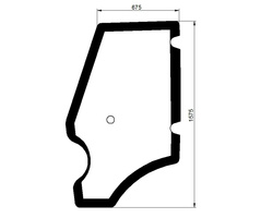 szyba JCB - drzwi prawe 827/80144 (1515)
