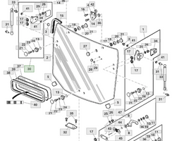 uchwyt siłownika szyby lewy John Deere AL71329