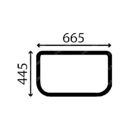 szyba do ciągnika John Deere - dachowa AL220911, AL156100 (4807)