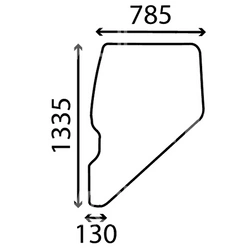 szyba Fiat F100 F110 F115 F120 F130 F140 - drzwi 5154934 (1400)