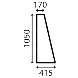 szyba JCB - boczna przednia prawa 827/30550