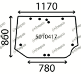 szyba Landini, McCormick - tylna 4218433M2 od 1/03/2009 (4978)