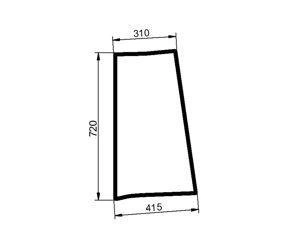 szyba do ciągnika Deutz-Fahr, Lamborghini, MF, Same - boczna lewa koła 20" 0.010.7105.0/20 (2330)