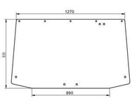 szyba do ciągnika Lamborghini, Same - tylna bezbarwna 000751810/20 (1213)