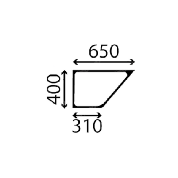 szyba JCB - drzwi dolna lewa 827/80369