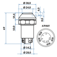 przycisk, włącznik szybko Deutz-Fahr 01172578