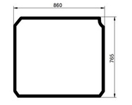 szyba ładowarka teleskopowa JCB - dachowa 827/80226 (1530)