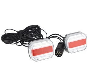 Lampy zespolone tylne przyczepki LED na magnes z dynamicznym kierunkowskazem TT TECHNOLOGY