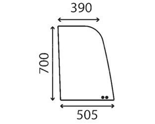 szyba Volvo - boczna prawa przednia przesuwana 15171526 (3697)