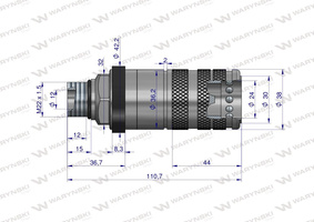 Szybkozłącze hydrauliczne zrywalne seria WIA3CV gniazdo M22x1.5 gwint zewnętrzny EURO PUSH-PULL (ISO 7241-A) Waryński