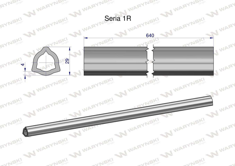 Rura wewnętrzna Seria 1R do wału 760 przegubowo-teleskopowego 29x4 mm 640 mm WARYŃSKI [WR2311640]