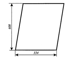 szyba do ciągnika C-360 kabina Szyszka Sapieżyn - drzwi góra (lewa, prawa) (799)