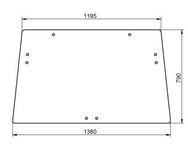 szyba do ciągnika John Deere - przednia L212277 (1070)