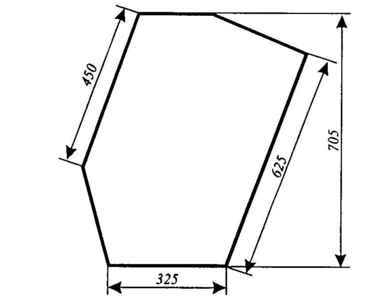 szyba do ciągnika Zetor - drzwi dólna 83368134 (191)