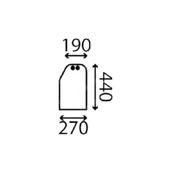 szyba Daewoo - boczna prawa tylna górna 2903-1217