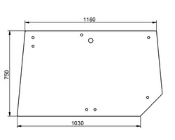 szyba tylna do ciągnika John Deere tylna RT6005023210