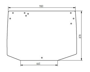 szyba do ciągnika Fendt - tylna 737812050080 (4440)