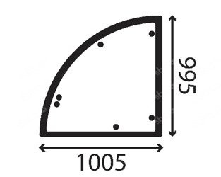 szyba do ładowarki Genie - drzwi górna 07.0740.0041 (3966)
