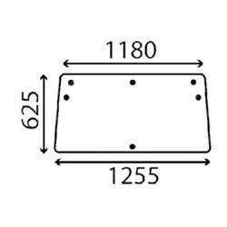 szyba Landini, Massey Ferguson - tylna 3535266M1 (3295)