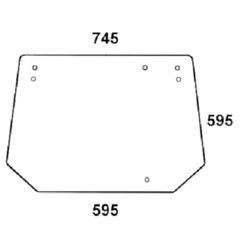 szyba do ciągnika Deutz-Fahr - tylna 04366199