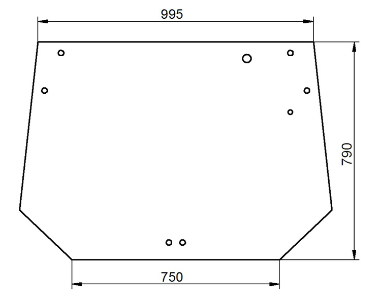 szyba do ciągnika Fendt - tylna ogrzewana H149810050020 (5260)