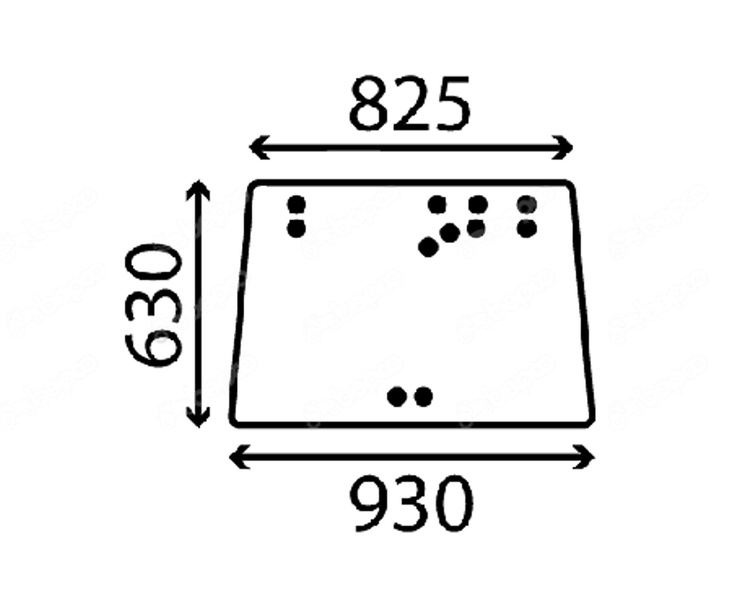 szyba do ciągnika Kubota - tylna 6C23072414 (3205)