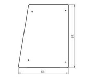 szyba Case, Terex, Fermec, MF - drzwi górna 3512934M1 (2138)