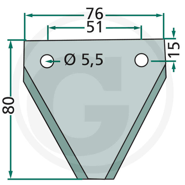 Nożyk listwy tnącej gładki kombajn Deutz 16007763
