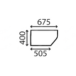 szyba Komatsu - drzwi dolna lewa 816024534 (3491)