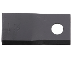 Nóż nożyk kosiarki lewy 107x48x4mm otwór 18.5 Vicon 90261559 WARYŃSKI