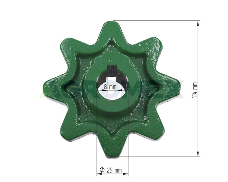 Zębatka elewatora górna John Deere Z10032 Z8 Fi-25mm