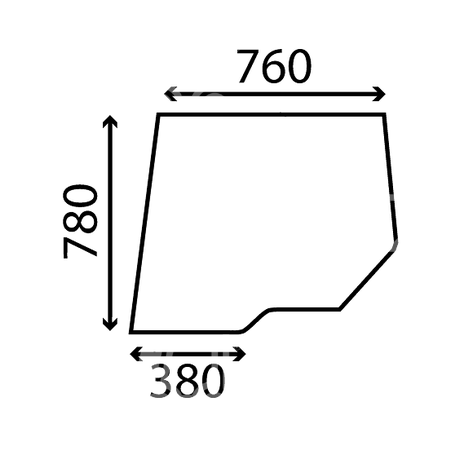 szyba Renault kabina LS 65-12 65-14 75-12 75-14 85-12 85-14 - drzwi górna 6005000033 (1382)