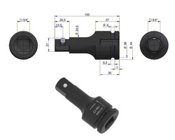 Przedłużka do nasadek udarowych 3/4" 100mm Waryński