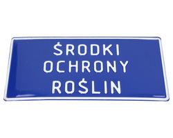 ŚRODKI OCHRONY ROŚLIN - tabliczka - aluminium - 4 kolory