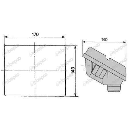 lampa tylna prawa Deutz, Lamborghini, Same 2.8019.490.0