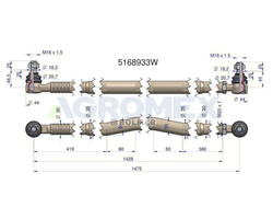 Drążek kierowniczy 1475mm 5168933 WARYŃSKI