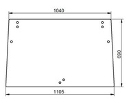 szyba do ciągnika John Deere - przednia ER047310 (1311)