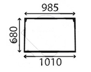 szyba Yanmar - tylna 121828, 172Z47-68360 (1858)