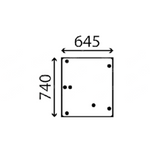 szyba Yanmar - drzwi górna lewa 4-6610010884